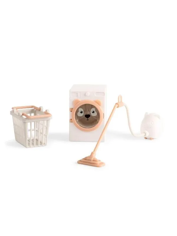Lundby tøjvask m/støvsuger vaskemask & kurv