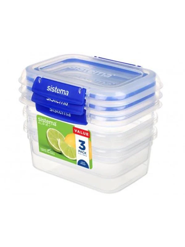 Sistema Rectangle Klip It Plus 3 Pack 1L