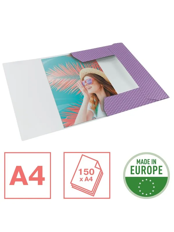 Esselte  Colour'Breeze Card 3-Flap Folder Lavender