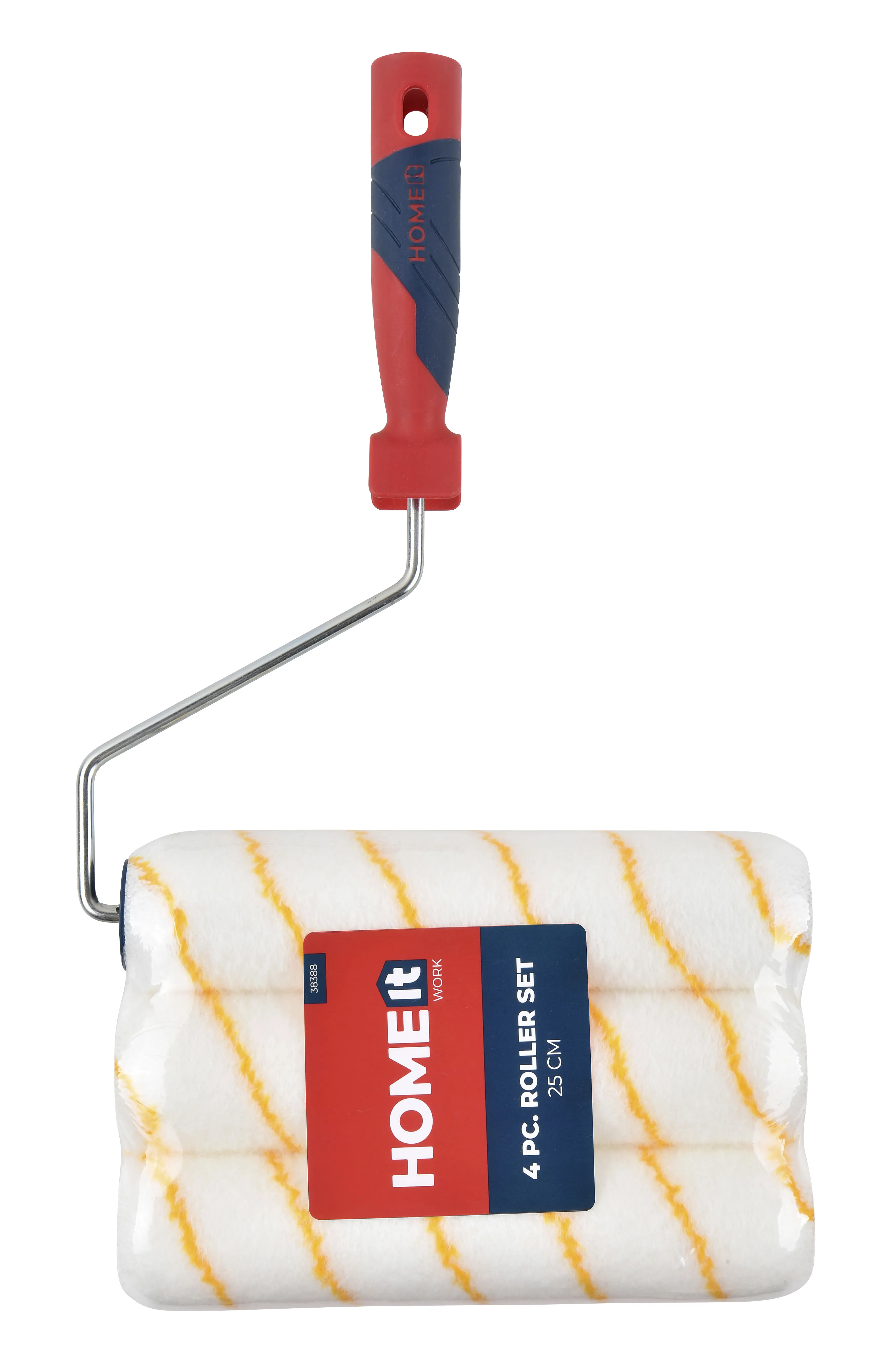 Work>it Paint Roller Set with 2 Extra Rollers 25 cm