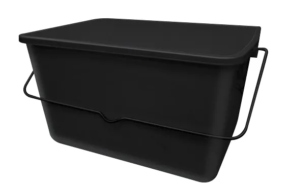 Work>it Square Paint Roller Bucket 10 Liters Black