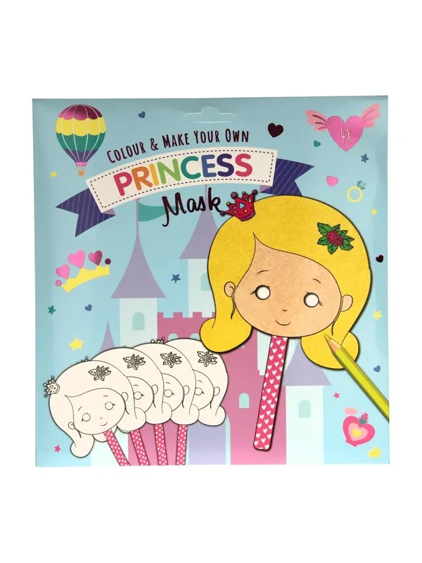 Wins Holland - Color and Make Your Own Masks - Princess 4pcs.
