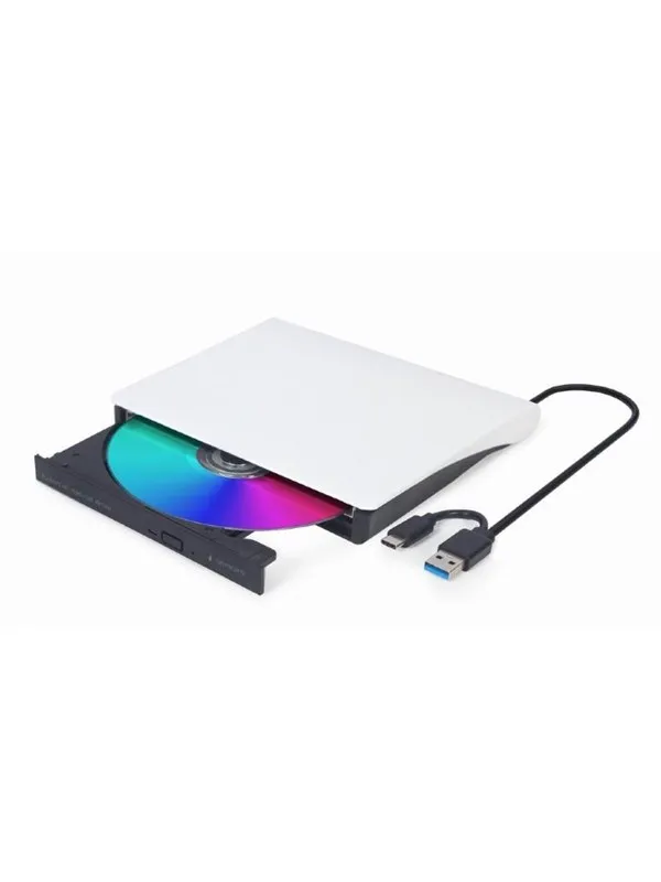 Gembird DVD-USB-031-BW - Ekstern - DVD-RW (Brenner) - USB 3.1 Gen 1 - Hvit