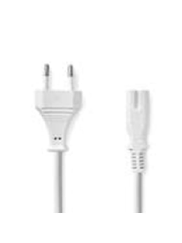 Nedis Power Cable | Euro Male | IEC-320-C7 | Straight | Straight | Nickel Plated | 2.00 m