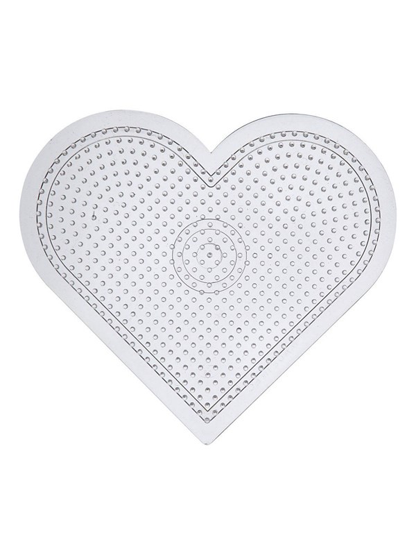 Creativ Company Iron-on bead plate Heart Clear