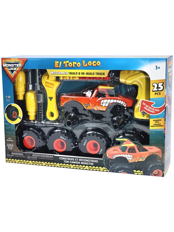 Monster Jam Mechanix 1:18 Build N ReBuild  El Toro
