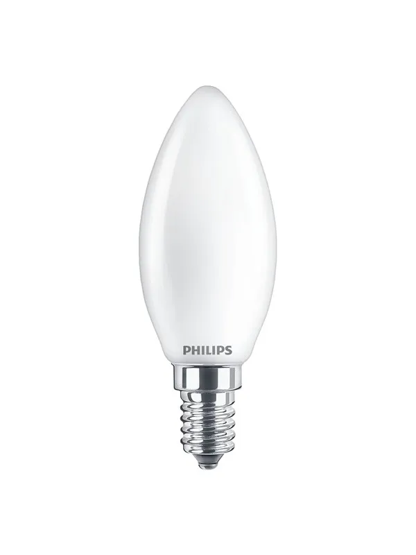 Philips LED-lyspære Classic Candle 3.4W/922-927 (40W) Frosted WarmGlow Dimmable E14