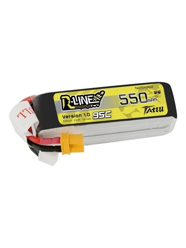 Gens ace &Tattu - 550 mAh 14.8 V 95C 4S1P Battery R-Line