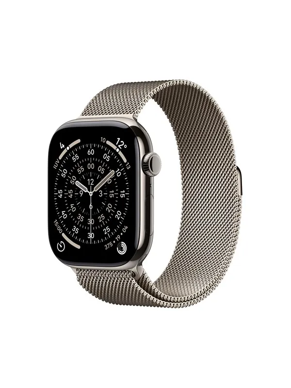 Apple Watch Series 11 GPS + Cellular 46mm Natural Titanium Case with Natural Milanese Loop - S/M
