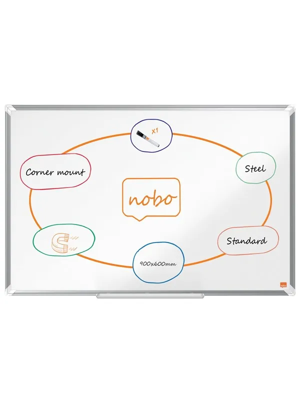 Nobo Premium Plus Lakkert Stål magnetisk whiteboard 90 x 60 cm