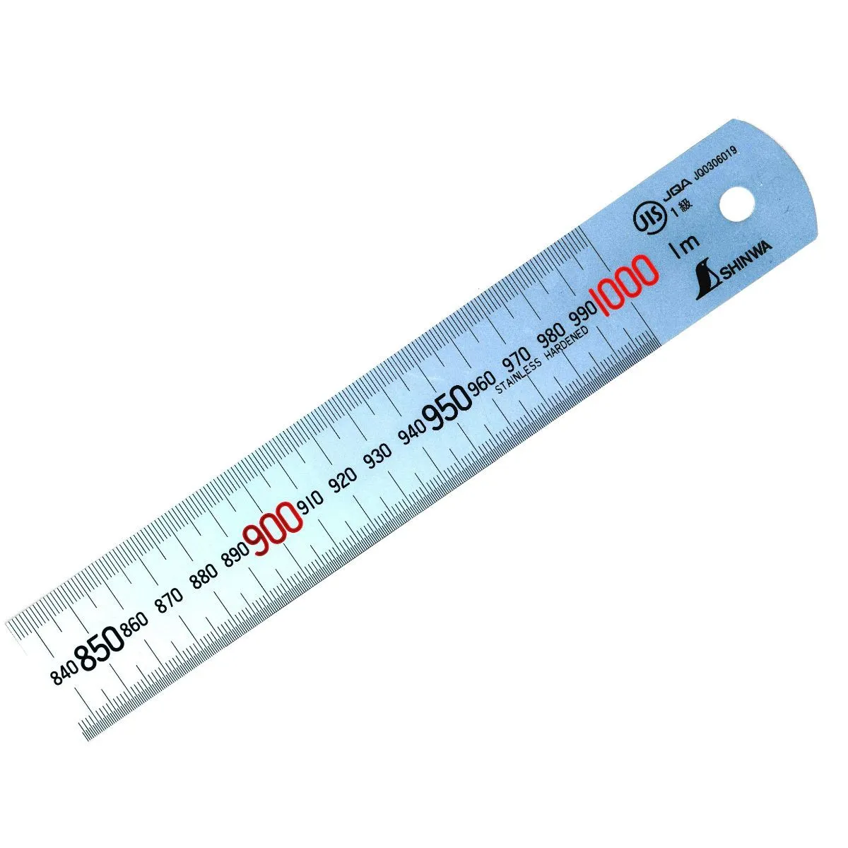 Shinwa stållinjal 1000 x 35 x 1,5 mm H101F
