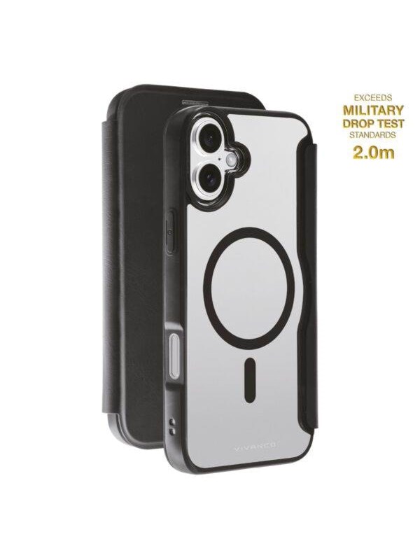 Vivanco Mag Wallet for iPhone 16 Plus - Black
