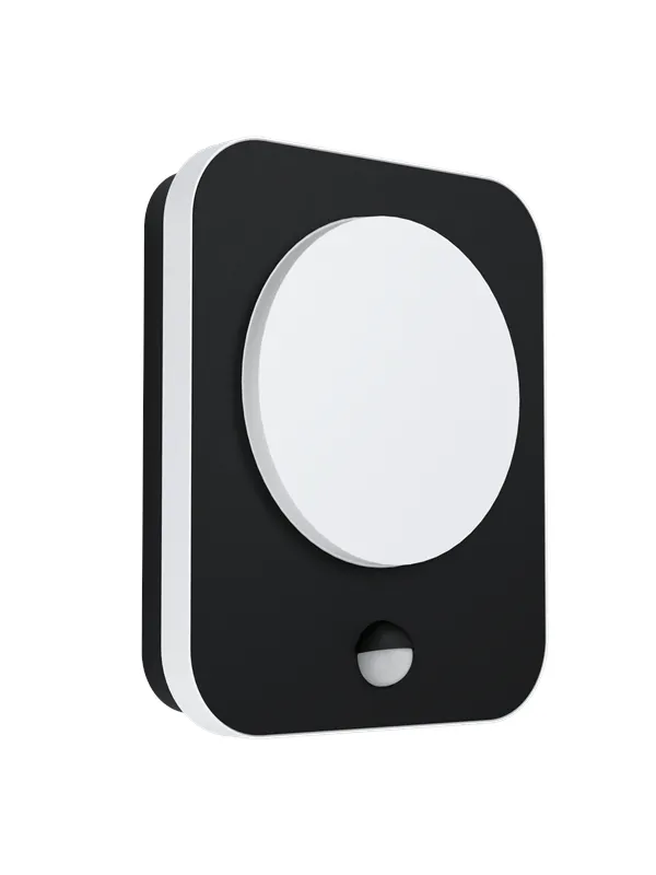 EGLO MADRIZ outdoor wall lamp with sensor black