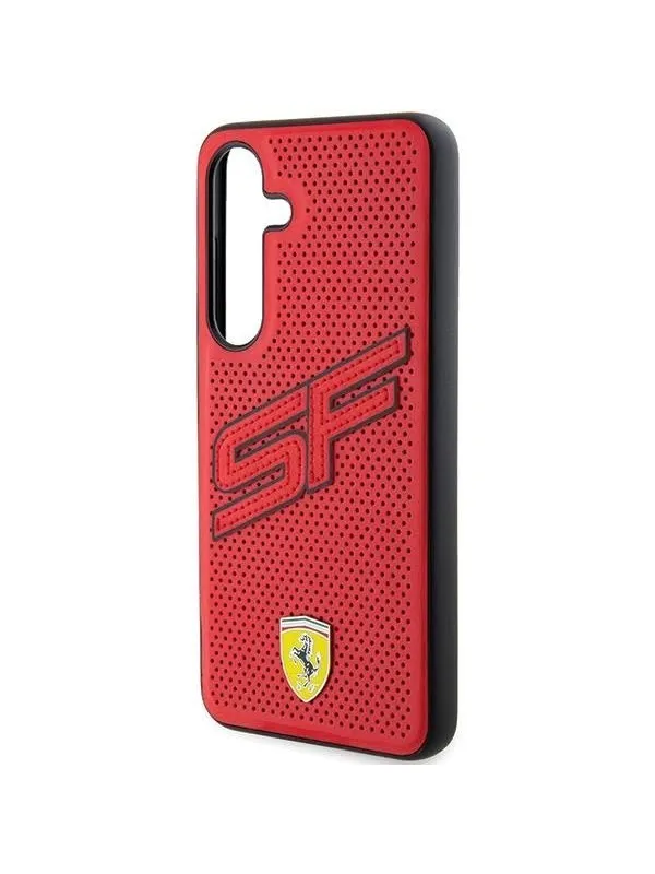 Ferrari Big SF Perforated Case for Samsung Galaxy S24+ - Red