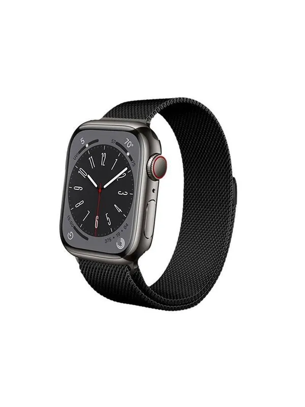 CRONG Milano Steel - Stainless Steel Strap for Apple Watch 38/40/41/42 mm (Black)