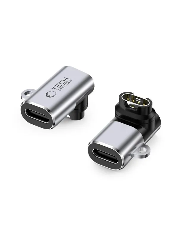 Tech-Protect Ultraboost USB-C Angle Adapter for Garmin Watch - Grey