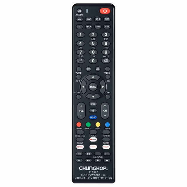 Fjernkontroll CHUNGHOP E-S902 For Skyworth TV TV-fjernkontrollutskiftning