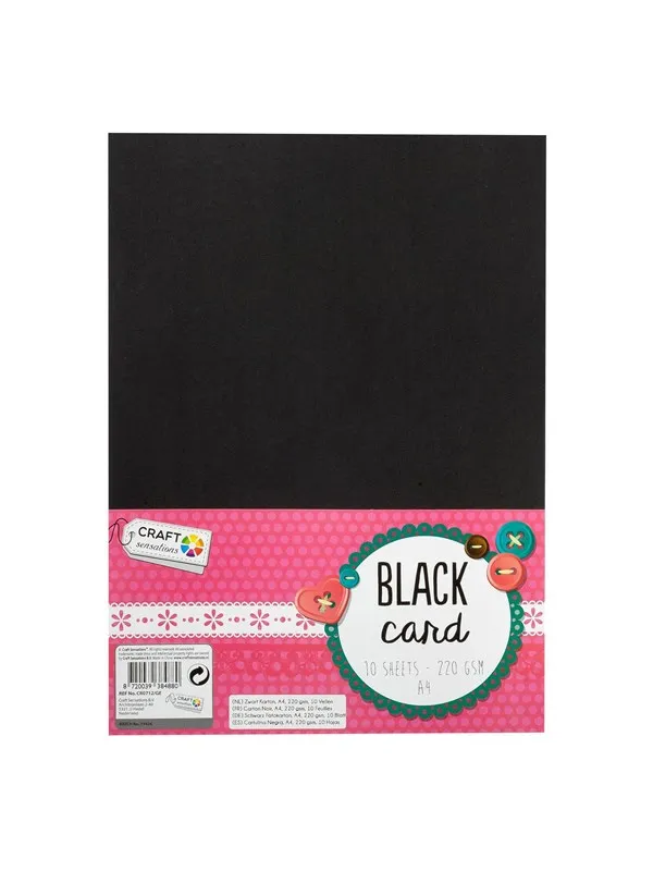 Creative Craft Group Hobby cardboard Black A4 10 sheets