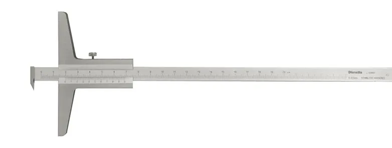 Dybdeskyvelær 0-200 mmx0,02 med avtagbar kjeft (100 mm bro)