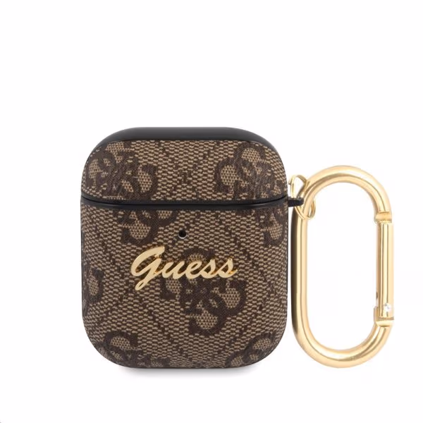 Guess AirPods (1/2) Deksel 4G Script Brun