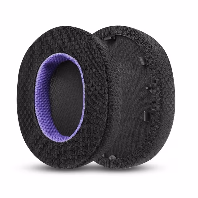 Utskiftbare øreputer for Sony WH-1000XM5 hodetelefoner - Svart/Lilla netting