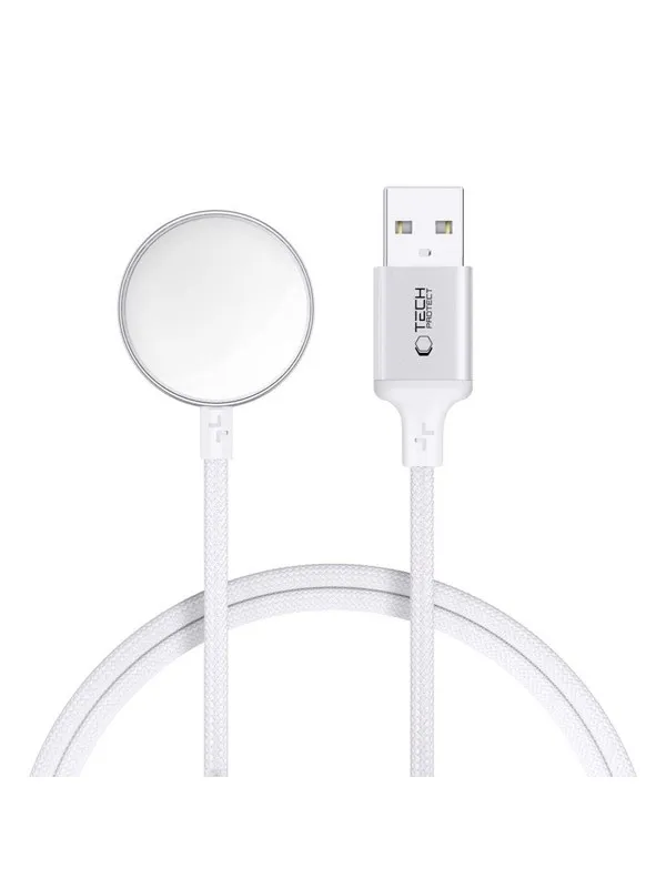 Tech-Protect UltraBoost USB-A Inductive Charger for Apple Watch 1m - White