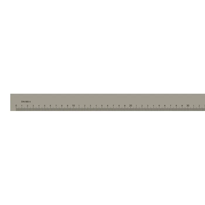 Målestav Form A 2000x50x10 mm DIN 866
