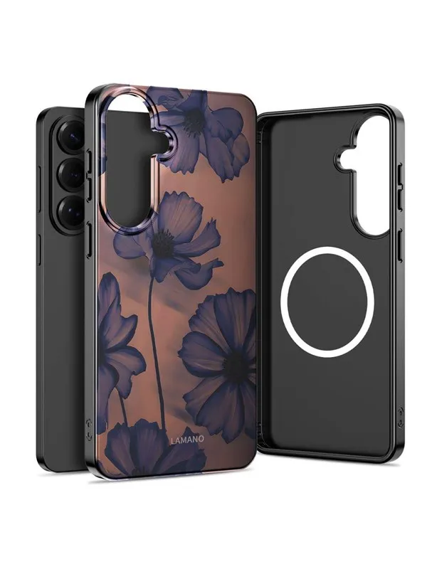 Tech-Protect  Lamano MagSafe Case for Samsung Galaxy S26 - Brown and Purple