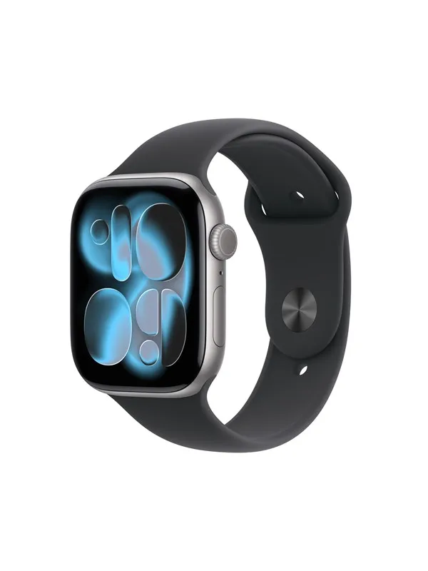 Apple Watch Series 11 GPS 46mm Space Grey Aluminium Case with Black Sport Band - S/M