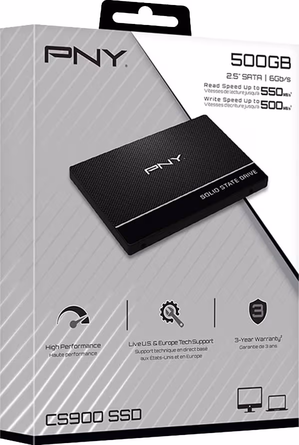 PNY CS900 SSD - 500GB - SATA-600 - 2.5"