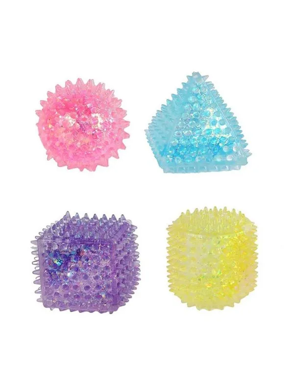 Pocket Money Squeeze shapes 4cm 3pcs in net - assorted