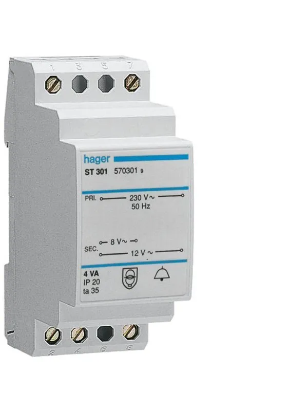 Hager Bell transformer 16va 230v 8-12v