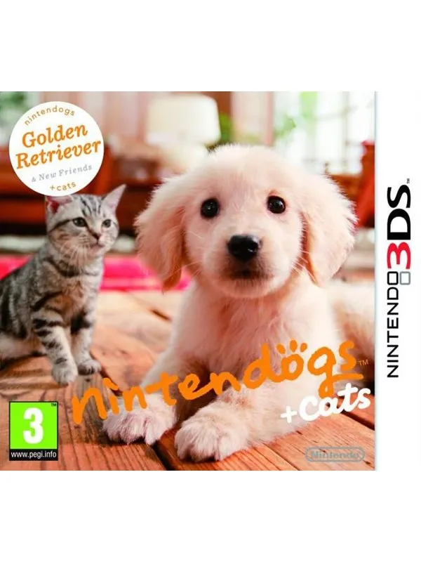 Dogs + Cats: Golden Retriever & New Friends - Nintendo 3DS - Virtuelt kjæledyr