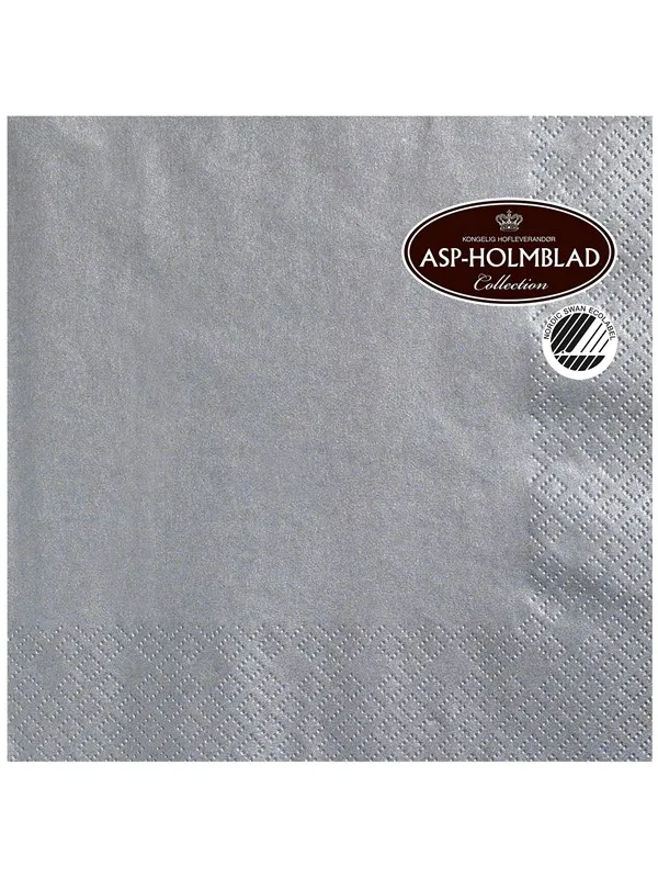 Asp-Holmblad Servietter Silver