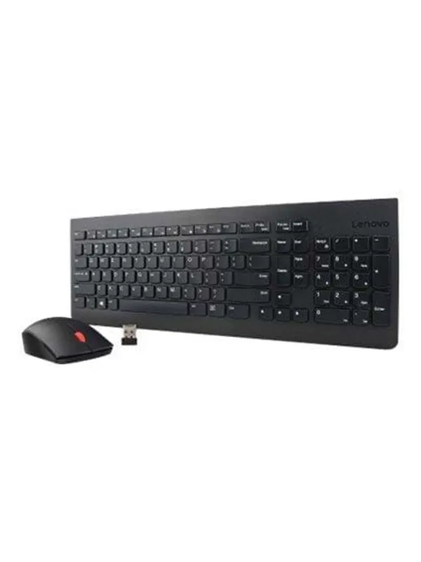 Lenovo Essential Wireless Combo - tastatur og mus-sæt - amk. engelsk med EURO-symbol - Tastatur & Mussett - Svart