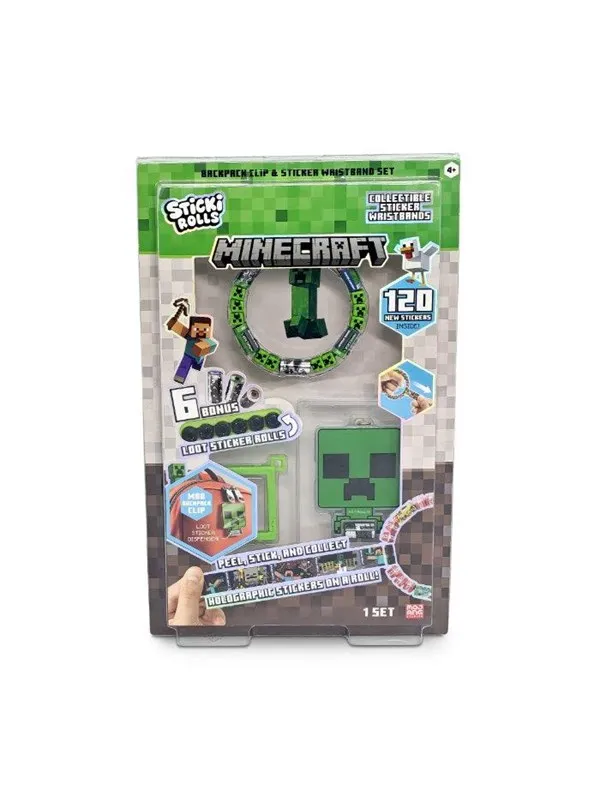 Sticki Rolls STICKI CLIP & BRACELET MINECRAFT CDU