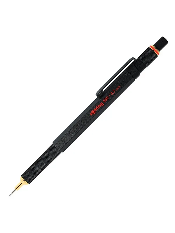 Rotring 800 Mechanical Pencil | HB 0.7 mm | Black Metal Barrel