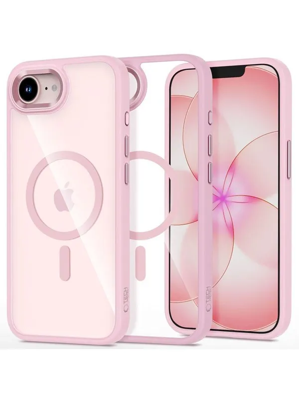 Tech-Protect Magmat MagSafe Case for iPhone 16e / 17e - Clear Pink