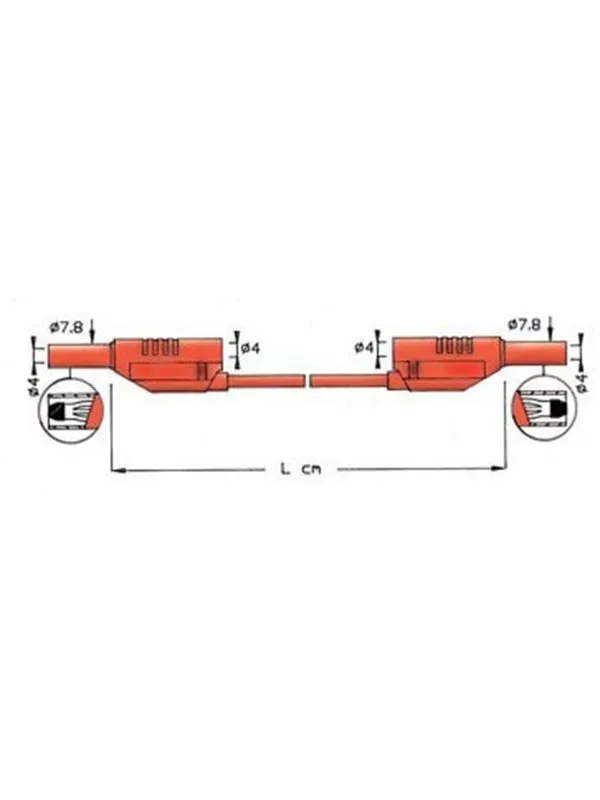Elma Instruments Test lead - 2711 blue 100cm