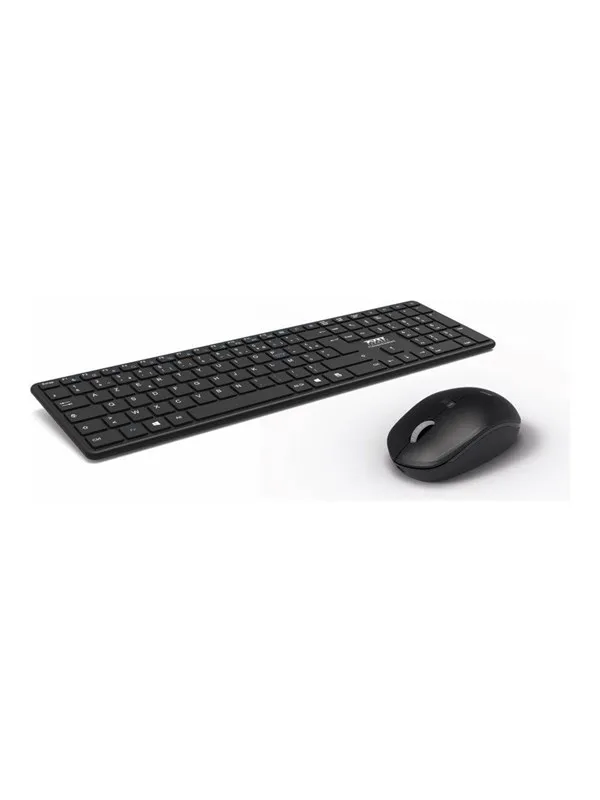 PORT Designs PORT Connect - Professional Executive Pack - keyboard and mouse set - rechargeable - QWERTY - Nordic Input Device - Tastatur & Mussett - Nordisk - Svart