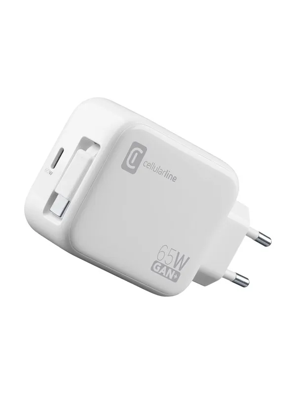CELLULAR line power adapter - retractable - 24 pin USB-C (female) 24 pin USB-C (male) - 65 Watt