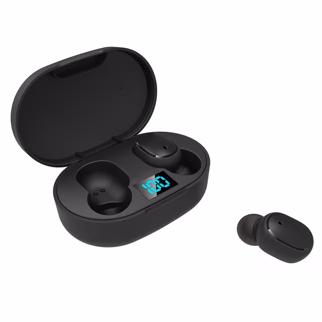 E6S Trådløse Hodetelefoner HiFi Lyd Stereo Bluetooth In-Ear - Svart