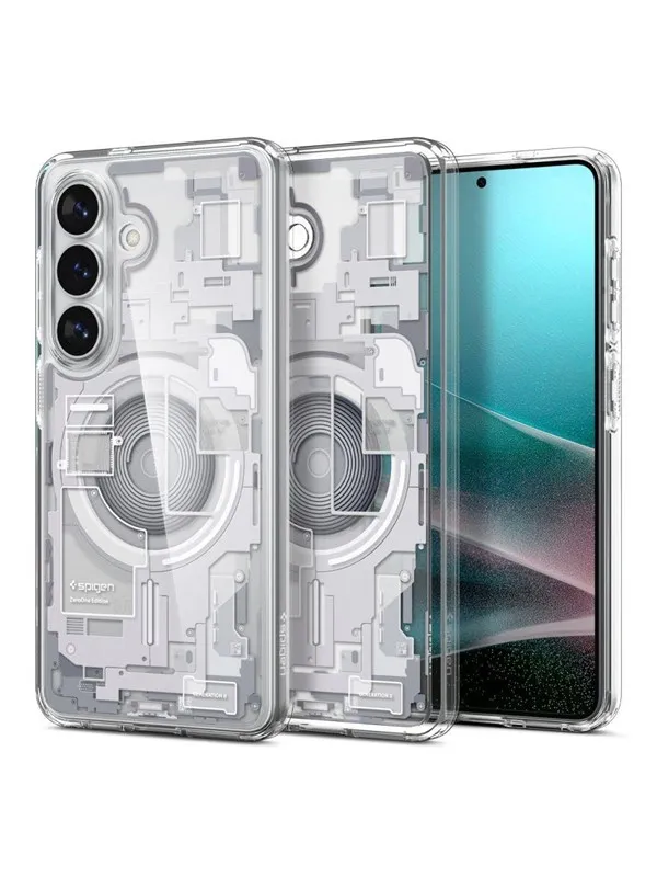 Spigen Ultra Hybrid Mag MagSafe Case for Samsung Galaxy S26 Zero One - Clear and White
