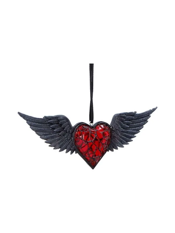 Nemesis Now - Nemesis - House Of Obscura - Black Winged Heart Hanging Ornament
