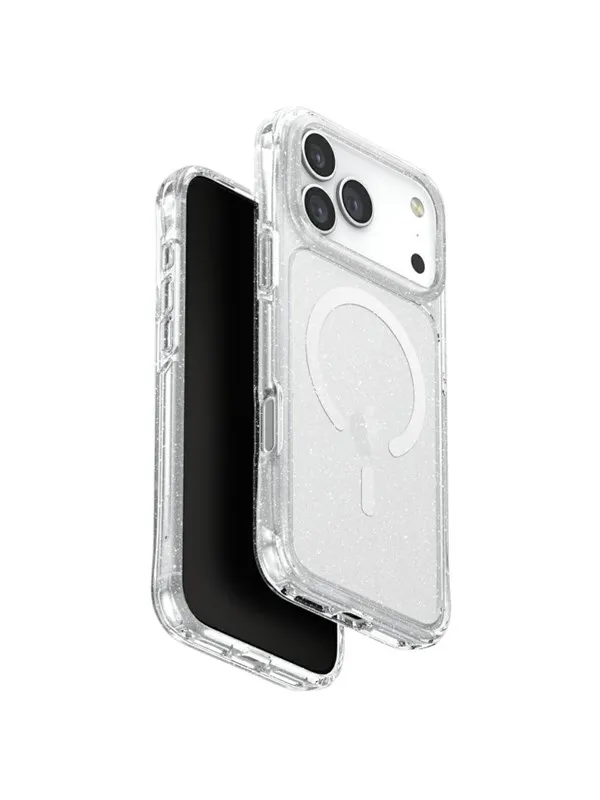 UNIQ LifePro Xtreme Magclick Charging Case for iPhone 17 Pro Max - Transparent-Glitter