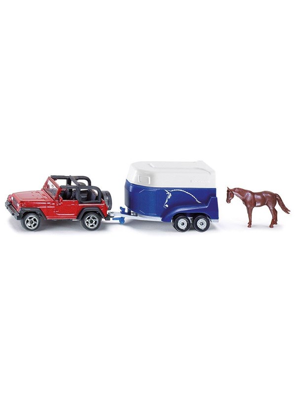SIKU Jeep m/hestehenger