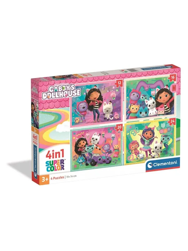 Clementoni Puslespil 4-i-1 Gabby's Dollhouse Gulv