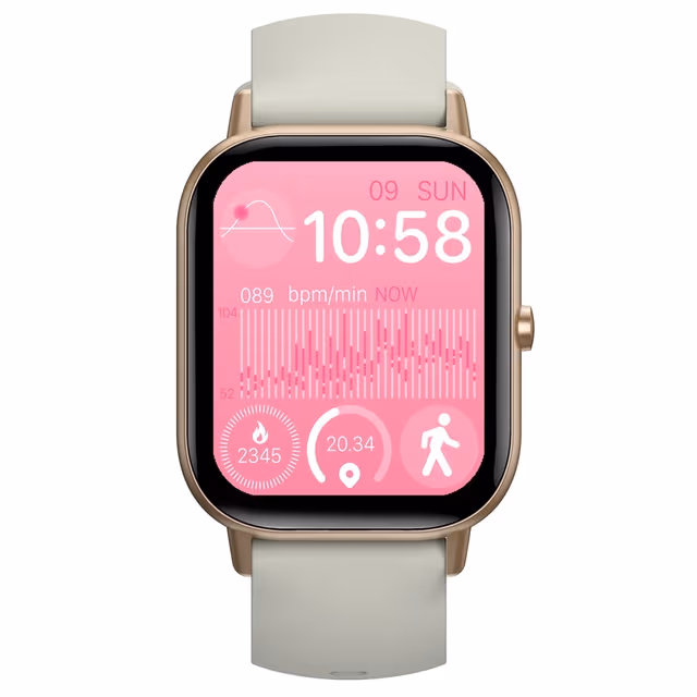 Smart Watch 2,01"" storskjerm Helsemonitor Sports Bluetooth Smartwatch - Beige