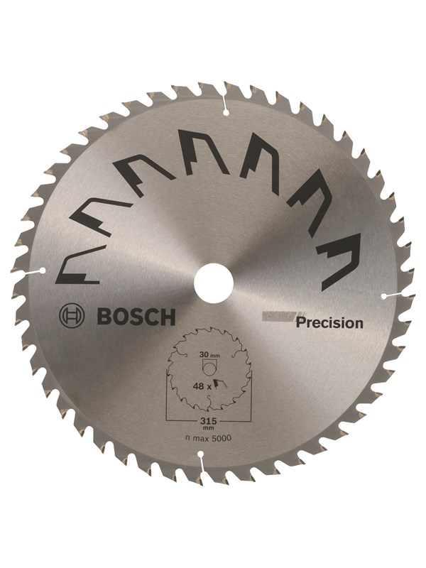 Bosch Sirkelsagblad PRECISION D= 315 mm, borediameter= 30 mm, T= 48