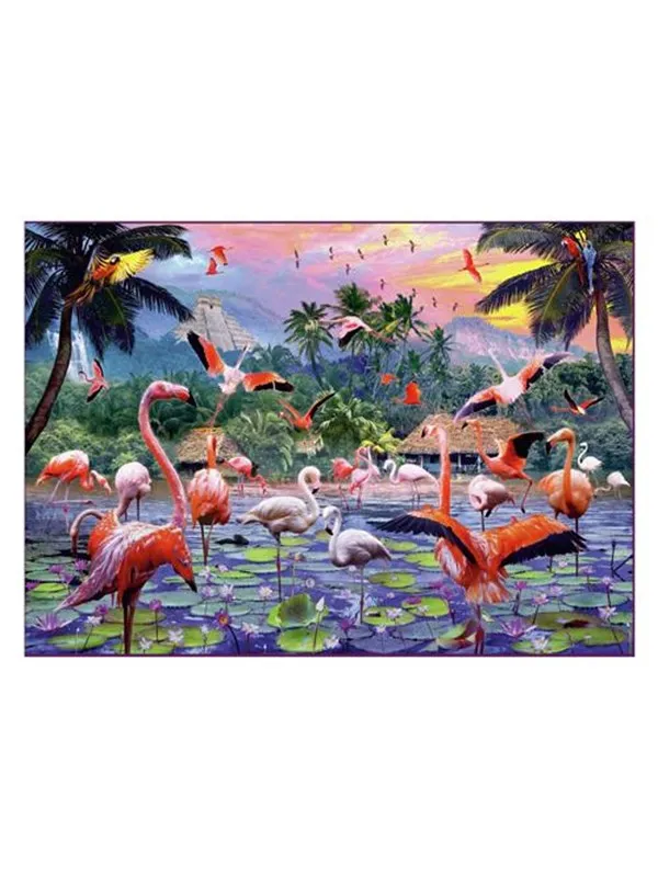 Ravensburger Jigsaw puzzle Pink Flamingos 1000 pcs. Gulv